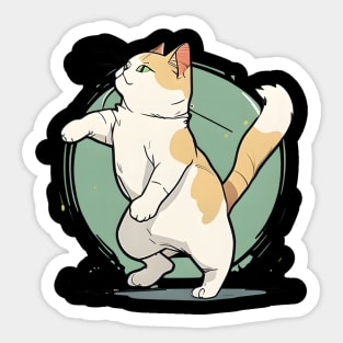 Cat Playing - Happy Funny Cat Sticker